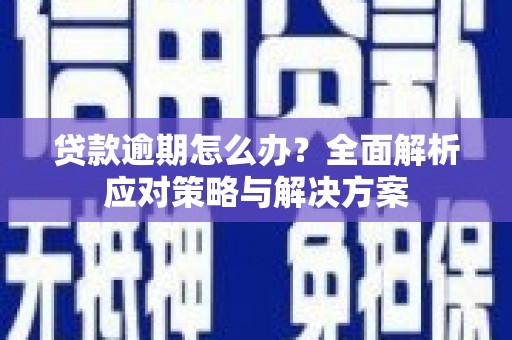回民贷款逾期怎么办？全面解析应对策略与解决方案