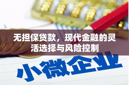 回民无担保贷款，现代金融的灵活选择与风险控制