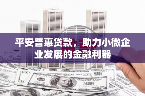 回民平安普惠贷款，助力小微企业发展的金融利器