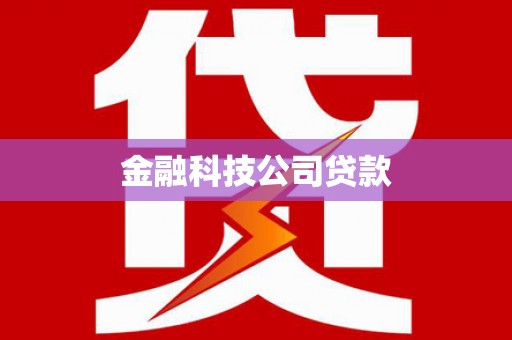 回民金融科技公司贷款